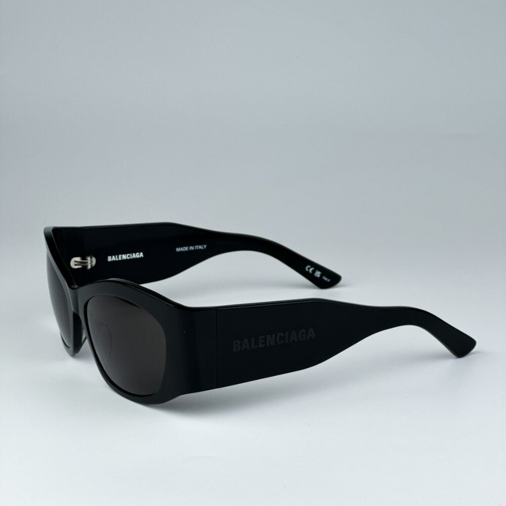 Balenciaga BB0329S 003 BRAND NEW Sunglasses Black Grey Geometric Unisex - Picture 8 of 12
